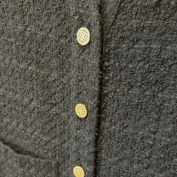 ZARA Black Tweed Button Dress – XS (NWT) - Picture 5 of 7